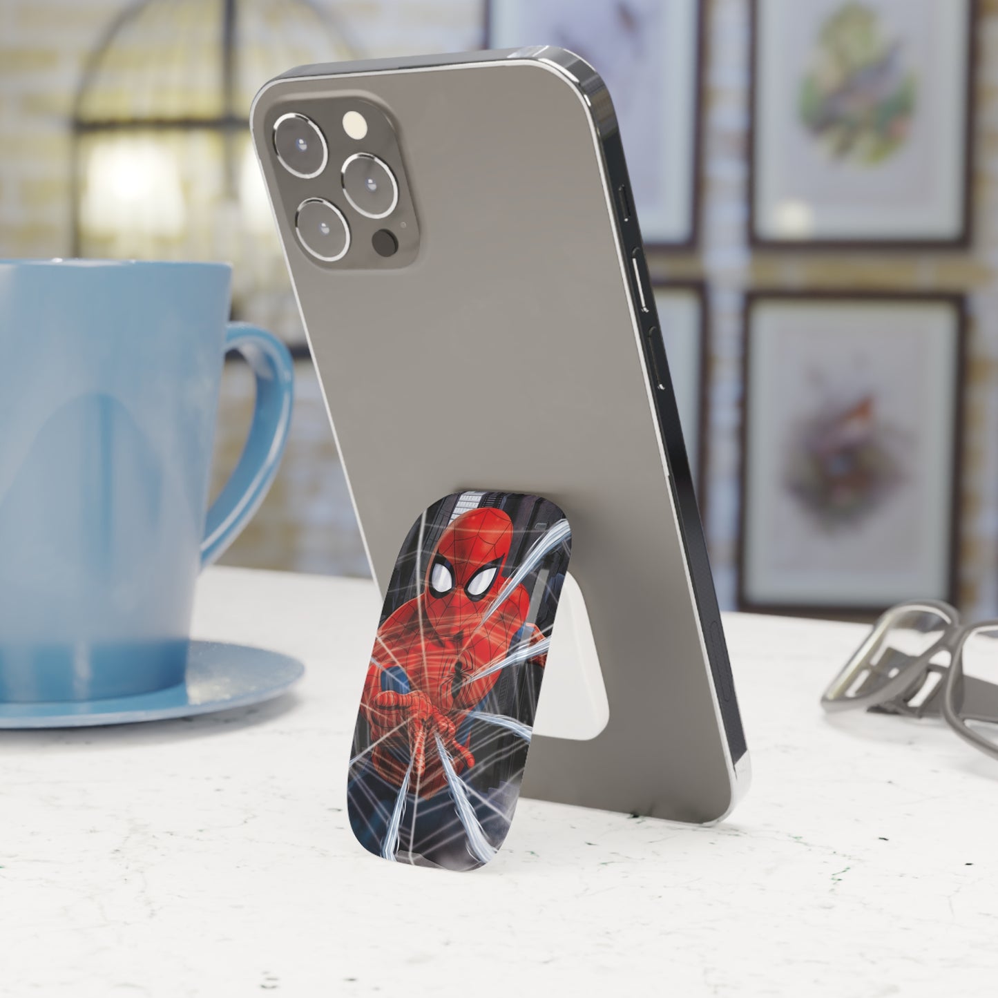 Phone Click-On Grip/ Spider-Man design