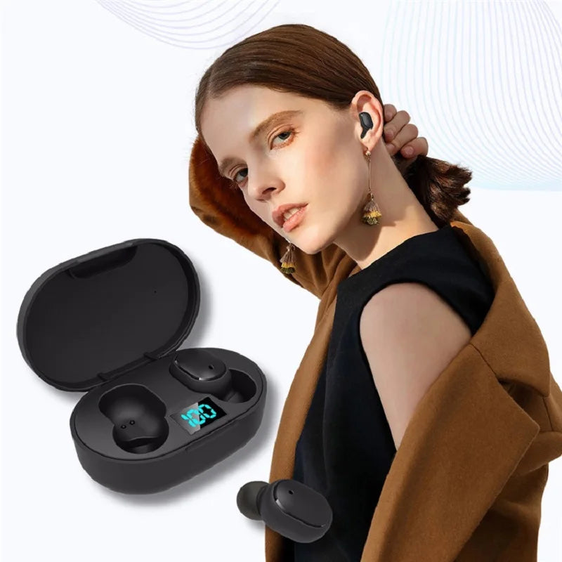 E6s Wireless Bluetooth Sports Headset with Smart Digital Display and Stereo Sound