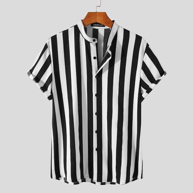 Product Title: INCERUN Men's Stylish Striped Shirt - Summer Casual Button Blouse

Optimized Product Title: INCERUN Men's Stylish Striped Shirt - Summer Casual Button Blouse (5XL-7)